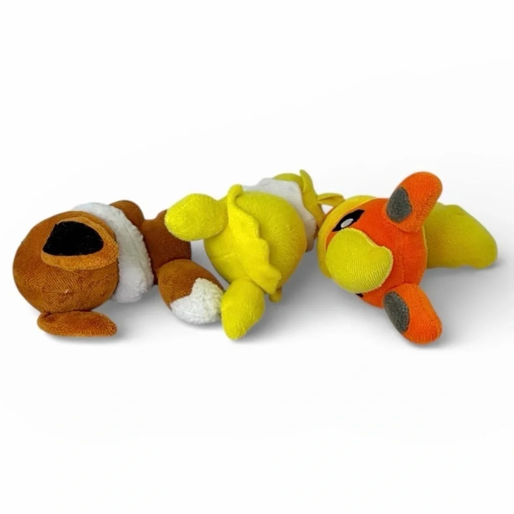 Vintage 2010/11 Pokemon Center Plush Eevee, Flareon, Jolteon Lot of 3, 5” EUC